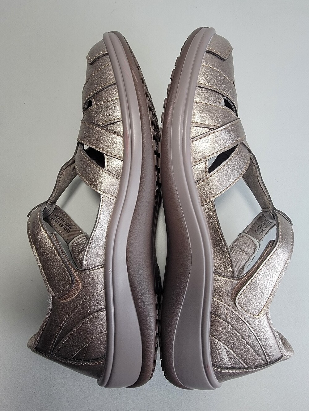 Orthofeet Juno Mary Jane Pewter Comfort Shoes Sandals Women's Sz 9.5M Adjustable - Picture 9 of 15